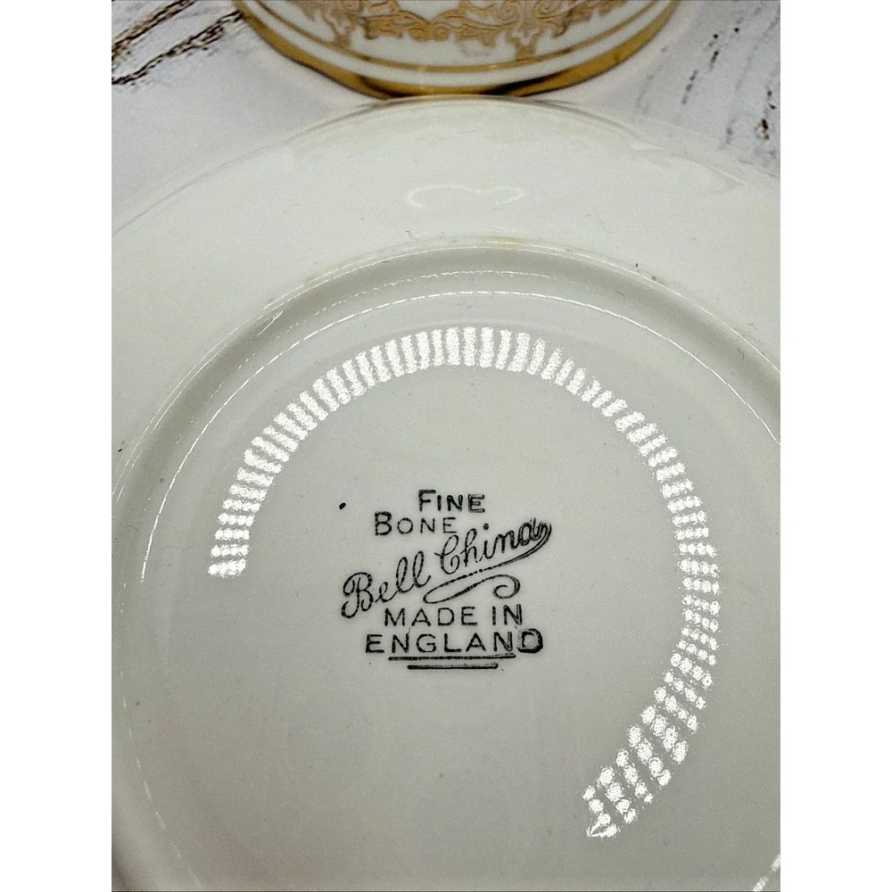 Bell Fine Bone China‎ Made In England Footed Cup and Saucer 4144